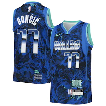 youth nike luka doncic blue dallas mavericks select series-538